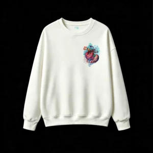 Buzo Cuello Redondo Algodón Estampado Corazón Nautilus Arte Surrealista