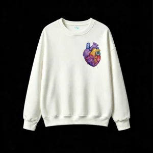 主图_2 Buzo Cuello Redondo Algodón Estampado Corazón Anatómico Full Color Art
