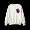 Buzo Cuello Redondo Algodón Estampada Corazón Pulpo Diseño Surrealista