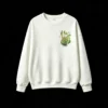主图_2 Buzo Cuello Redondo Algodón Corazón Botánico Estampado Naturaleza Artística