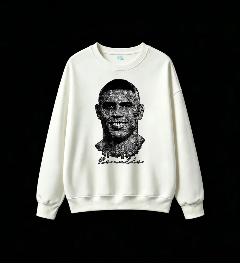 Cristiano Ronaldo Typographic Portrait Sweatshirt