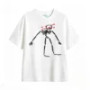 Remera Algodón Estampado Esqueleto Estilo Urbano Oversize