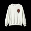 主图_2 Buzo Cuello Redondo Algodón Corazón Espinas Estampado Gótico Oversize