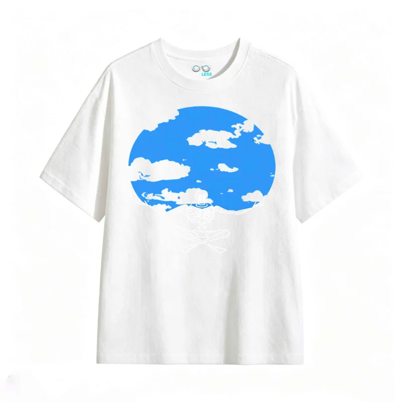 Remera Algodón Estampado Esqueleto Meditación Yoga Casual