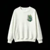 Buzo Cuello Redondo Algodón Estampado Corazón Cactus Diseño Artístico Premium