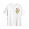 Remera Algodón Estampado Corazón Floral Arte Vintage Premium