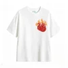 主图_2 Remera Algodón Estampado Corazón Fuego Diseño Urbano Premium