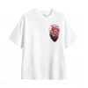 Remera Algodón Estampado Corazón Flores Diseño Artístico Top