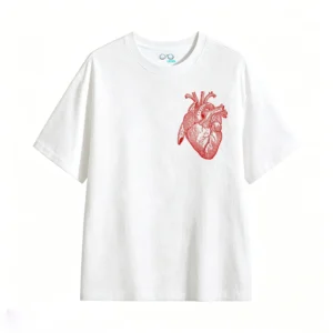 Remera Algodón Estampado Corazón Anatómico Diseño Premium
