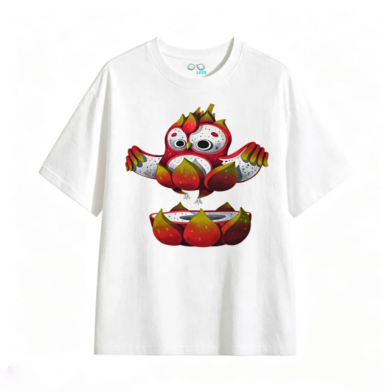 Remera Algodón Estampado Fruta Exótica Diseño Creativo Premium