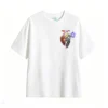 Remera Algodón Estampado Corazón Floral Diseño Artístico