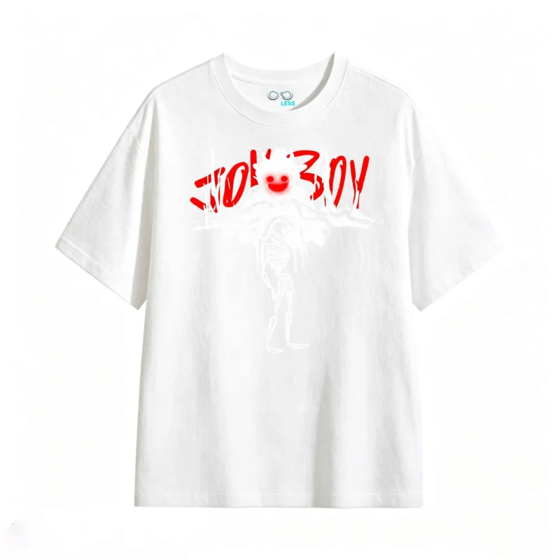 Remera Algodón Estampado Skeleton Oversize Diseño Urbano