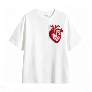 Remera Algodón Estampado Corazón Anatómico Full Print Trendy