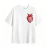 Remera Algodón Estampado Corazón Remendado Diseño Artístico