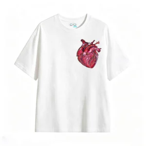 Remera Algodón Estampada Corazón Anatómico Diseño Premium