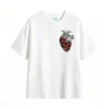 Remera Algodón Estampado Corazón Flores Tattoo Urbano Premium