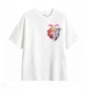 Remera Algodón Estampado Corazón Floral Diseño Artístico