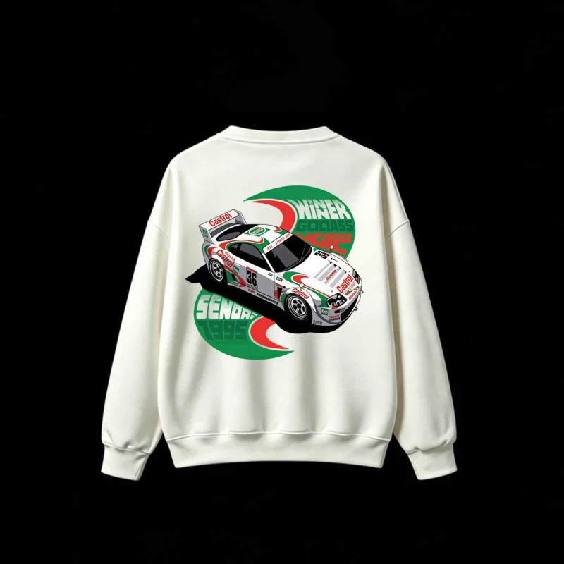 主图_2 Toyota Supra Castrol 1995 JDM Racing Car Crew Neck Sweatshirt
