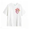 Remera Algodón Estampado Corazón Flores Vintage Trendy