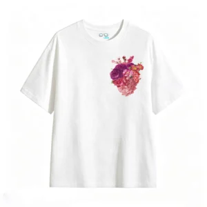 Remera Algodón Estampado Flores Vintage Diseño Artístico Premium