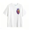Remera Algodón Estampado Corazón Anatómico Flores Premium