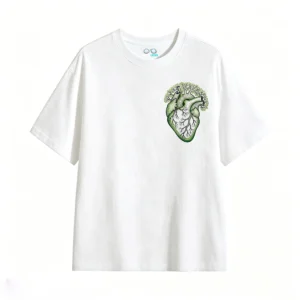 Remera Algodón Estampado Corazón Árbol Diseño Bio Urbano