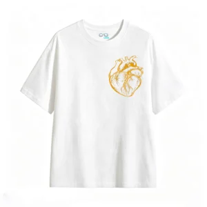 Remera Algodón Estampado Corazón Anatómico Casual Premium