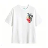 Remera Algodón Estampado Corazón Floral Arte Minimalista