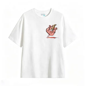 Remera Algodón Estampado Corazón Daga Diseño Urbano Premium