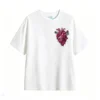 主图_2 Remera Algodón Estampado Corazón Rosas Geométrico Casual