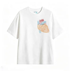 Remera Algodón Estampado Corazón Anatómico Diseño Minimalista