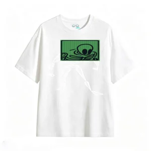 Remera Algodón Estampado Alien Esqueleto Urbano Oversize