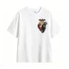 Remera Algodón Estampado Corazón Floral Arte Botánico Full