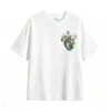 Remera Algodón Estampado Corazón Floral Botánico Premium