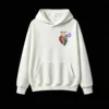 主图_2 Buzo con Capucha Algodón Estampado Corazón Floral Diseño Artístico