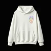 Buzo con Capucha Algodón Estampado Corazón Neón Flores Artístico Full