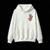 Buzo con Capucha Algodón Estampado Corazón Floral Arte Minimalista