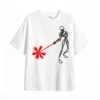 Remera Algodón Estampa Flor Roja Diseño Minimalista Trendy