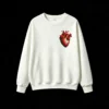 主图_2 Buzo Cuello Redondo Algodón Estampada Corazón Rosas Full Color Tendencia
