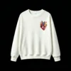 Buzo Cuello Redondo Algodón Estampado Corazón Floral Diseño Artístico Premium
