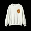 主图_2 Buzo Cuello Redondo Algodón Estampado Corazón Oro Flores Premium Moda