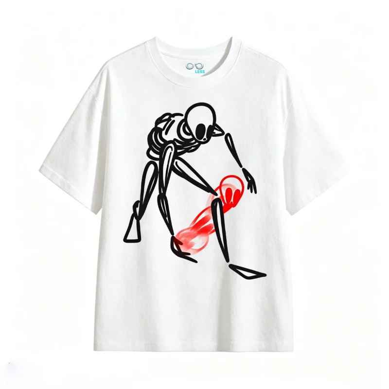 Remera Algodón Estampado Arte Abstracto Minimalista Trendy