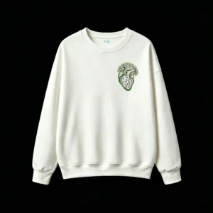 主图_2 Buzo Cuello Redondo Algodón Estampado Corazón Árbol Diseño Nature Premium