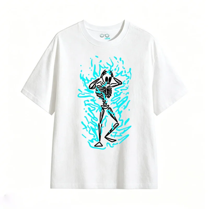 主图_2 Remera Algodón Estampado Neón Abstracto Oversize Premium