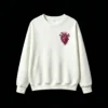 Buzo Cuello Redondo Algodón Estampado Corazón Rosas Geométrico Casual