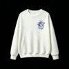 主图_2 Buzo Cuello Redondo Algodón Estampado Corazón Mariposas Azul Oversize