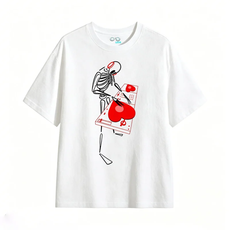 Remera Algodón Estampa Corazón Y2K Diseño Casual Urbano