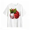 Remera Algodón Estampado Gato Frutal Kawaii Diseño Original