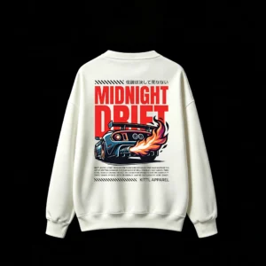 主图_2 Midnight Drift Car Racing Back Print Sweatshirt