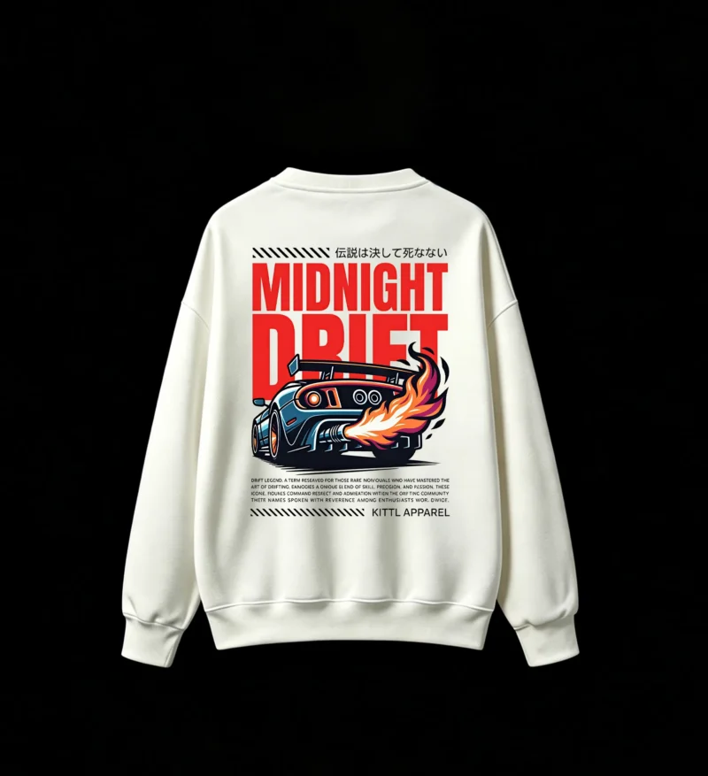 主图_2 Midnight Drift Car Racing Back Print Sweatshirt